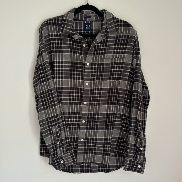 Gap Men’s Grey Flannel Shirt - Picture 2 of 3